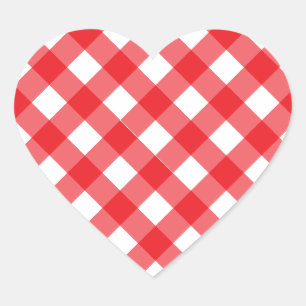 Fresh Gingham 02 Heart Sticker