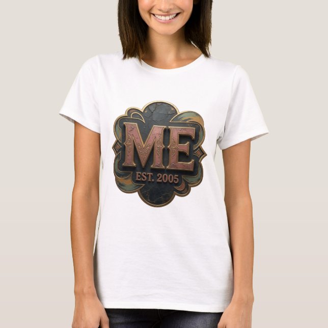Fresh Gold ABSTRACT ART Modern Design T-Shirt (Front)