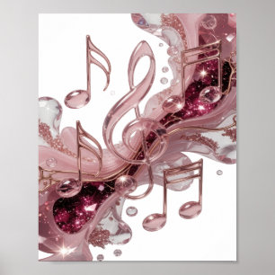 Fresh Gold MUSIC IN THE AIR Bold Design Poster