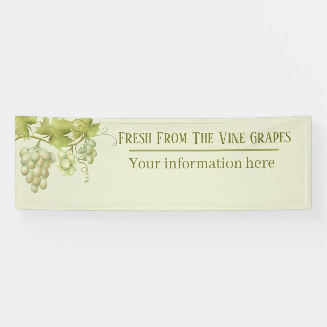 fresh grapes vendors add text booth banner (Horizontal)