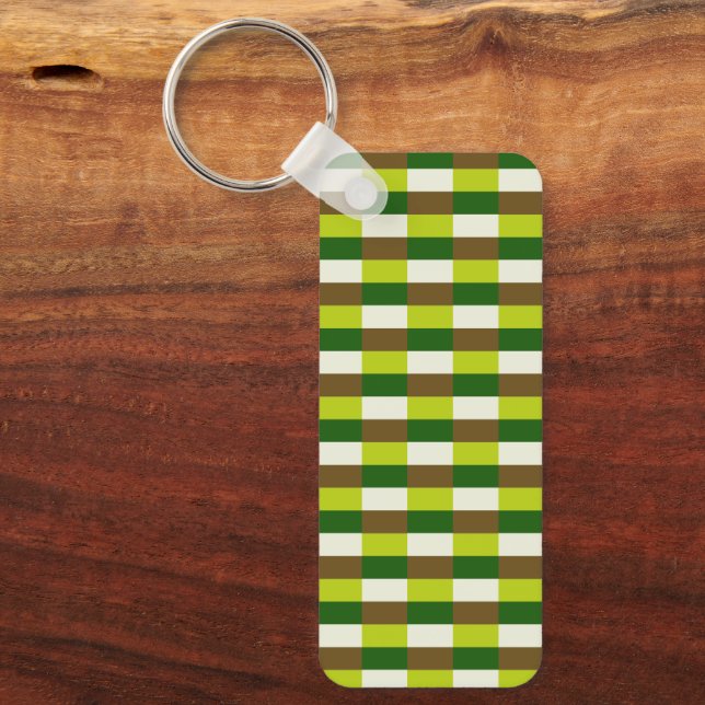 Fresh Grass Color Scheme in Blocks Key Ring (Front)