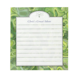 Fresh Green Abstract Art Custom Idea List Notepad