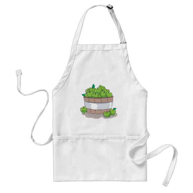Fresh Green Apple Harvest Barrel Granny Smith Standard Apron (Front)