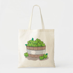 Fresh Green Apple Harvest Barrel Granny Smith Tote Bag