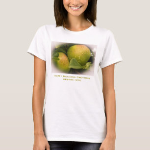 Fresh Green Apples with a Misty Border Business T-Shirt