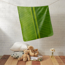 Fresh green banana leaf pattern Baby Blanket