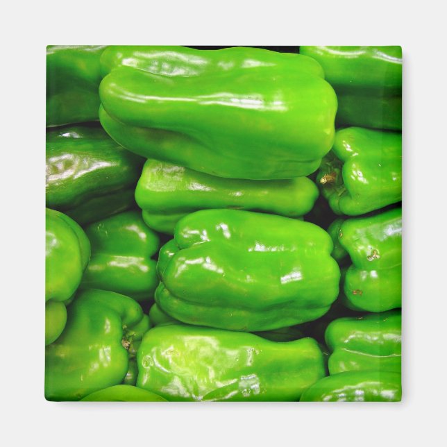 Fresh green capsicum magnet (Front)