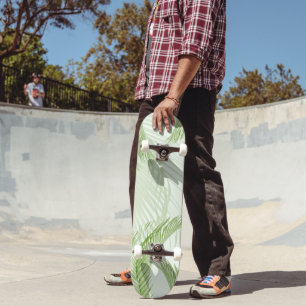 Fresh Green Feather Palm Bliss 1 Skateboard
