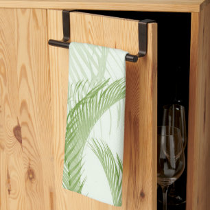 Fresh Green Feather Palm Bliss 1 Tea Towel