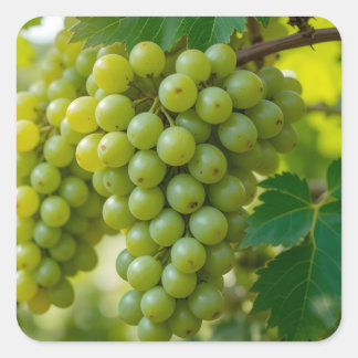 Fresh Green Grape Square Sticker