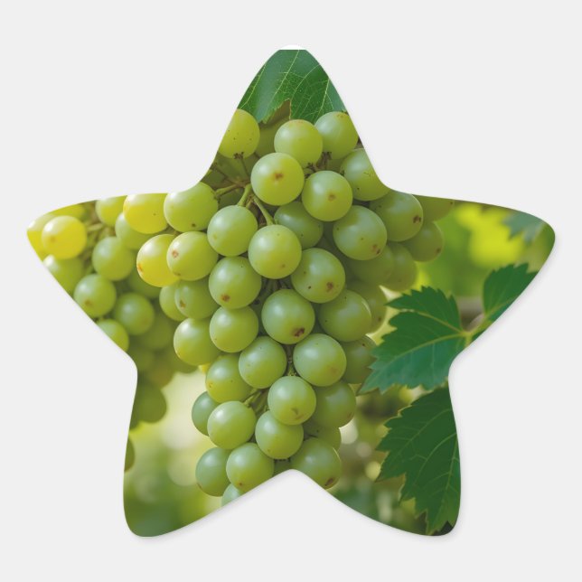 Fresh Green Grape Star Sticker (Front)
