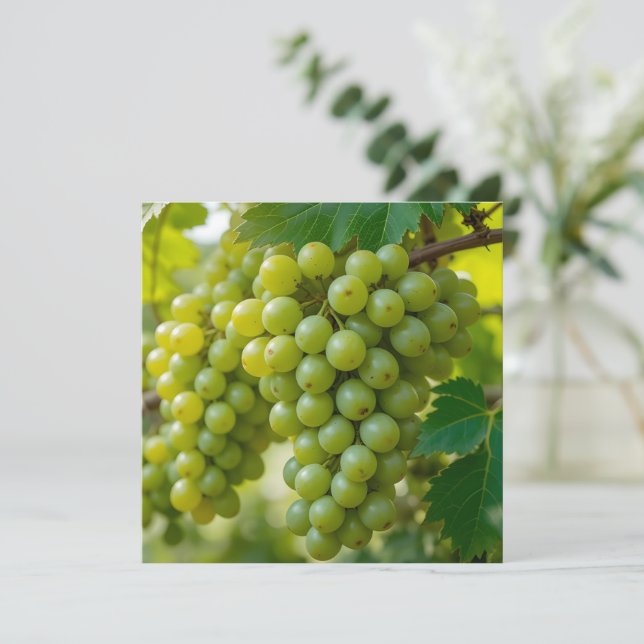 Fresh Green Grape Thank You Card (Standing Front)
