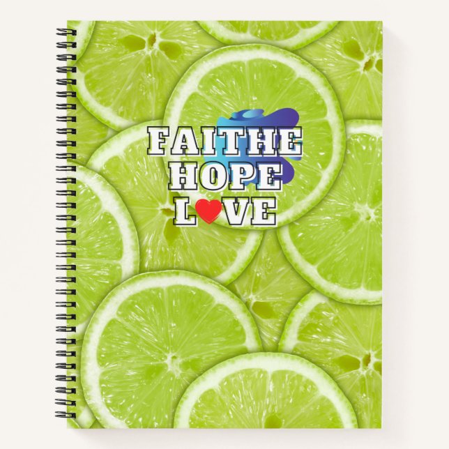 Fresh Green Lime  Notebook (Front)