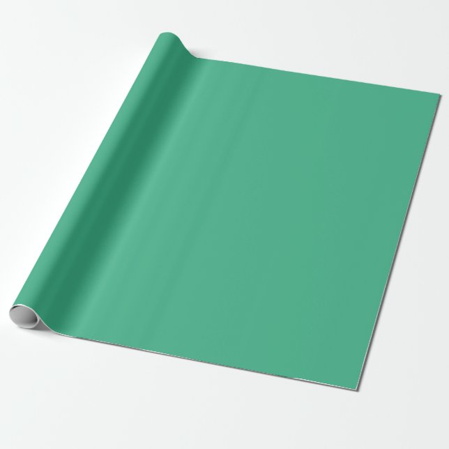 Fresh Green Mint Leaf Wrapping Paper (Unrolled)