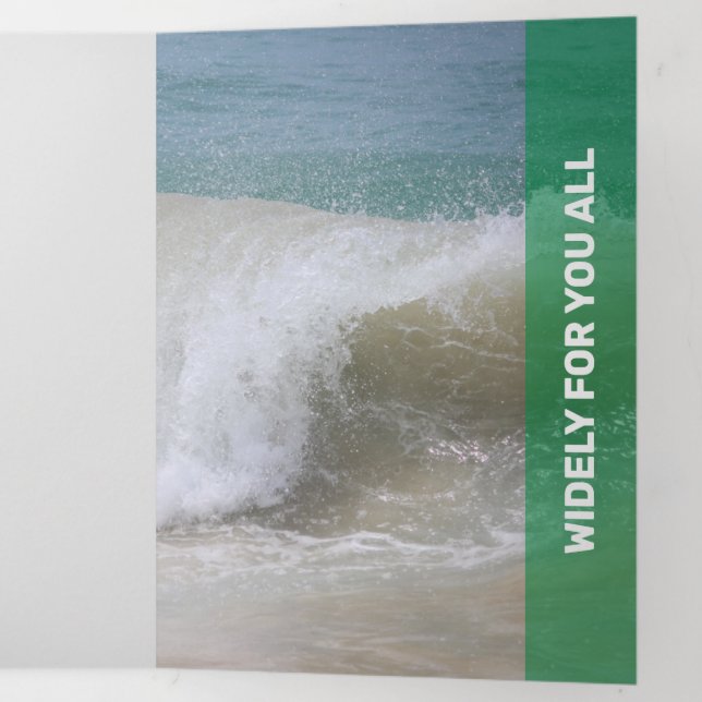 Fresh Green Modern Transparency Tri-Fold Card (Inside Last)