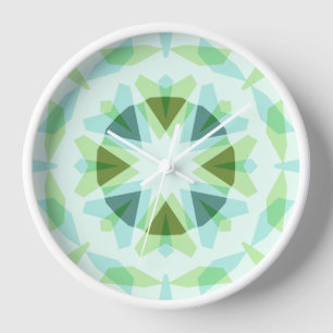 Fresh Green Pretty Blue Star Dopamine Decor Kitsch Clock