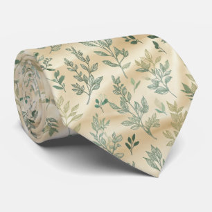 Fresh Greenery Minimal Pattern Tie