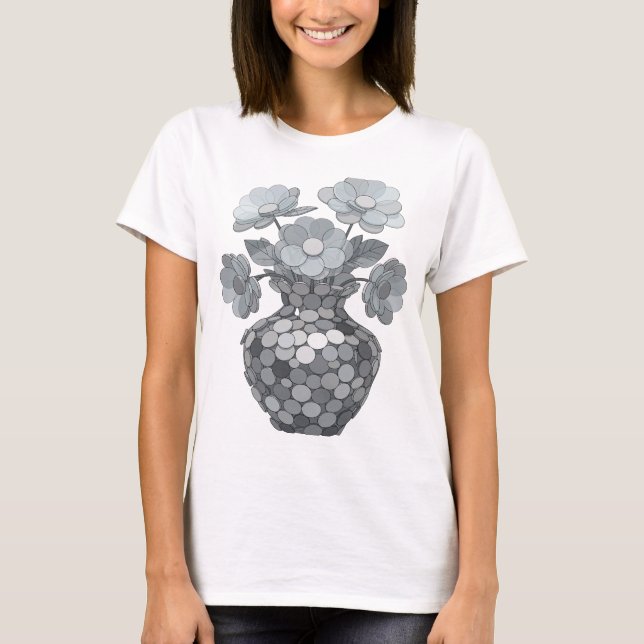 Fresh Grey ABSTRACT ART Graphic Design T-Shirt (Front)
