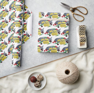 Fresh Grilled Fish Greek Mediterranean Seafood Wrapping Paper