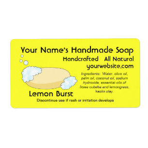 Fresh Homemade Natural Soap Labels Template