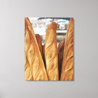 Fresh, hot baguettes canvas print