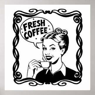 Fresh Hot Coffee Poster