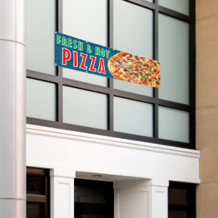 Fresh & Hot Pizza Cheesy Pepperoni Advert Banner
