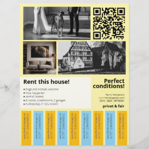 Fresh House Property For Rent Tear Off Strips  Flyer