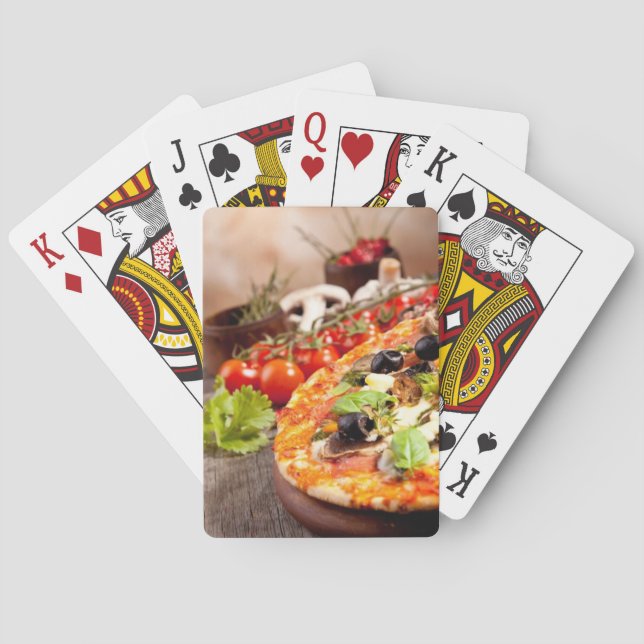Fresh Italian pizza Playing Cards (Back)