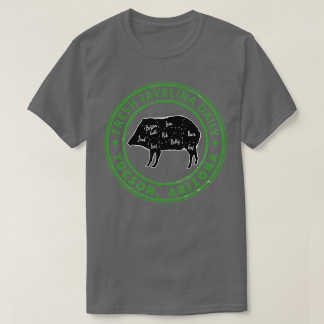 Fresh Javelina Daily Tucson Arizona Souvenir Tshir T-Shirt (Design Front)