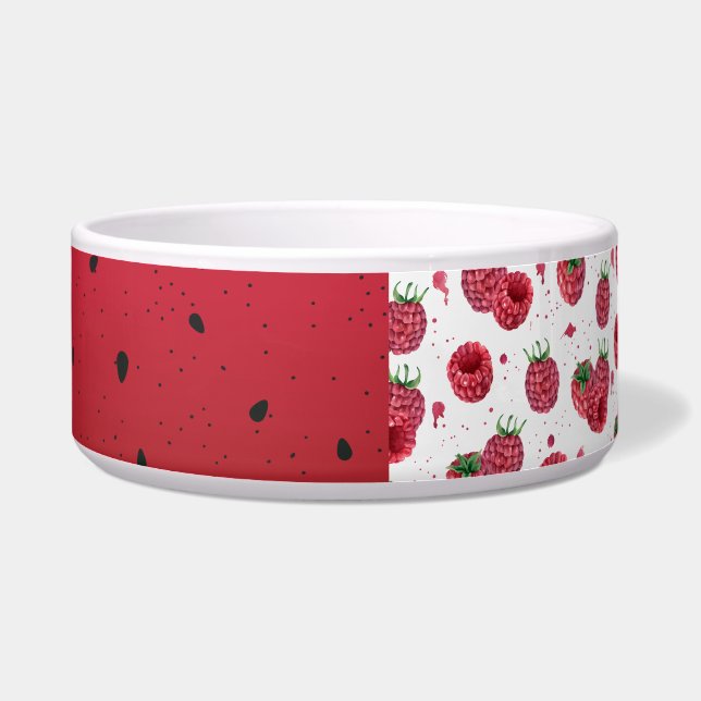 fresh juicy raspberries (Left)