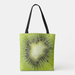 Fresh kiwi fruit. Round slice closeup isolated Tote Bag