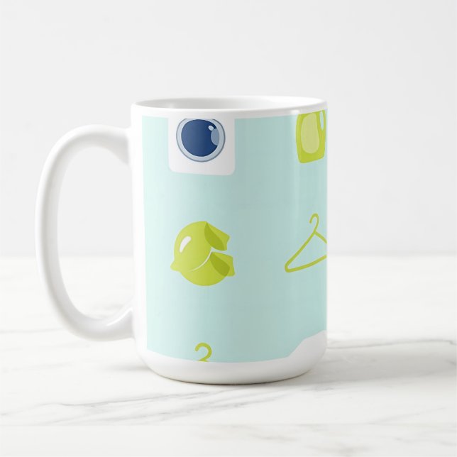 Fresh Laundry Day Pattern Coffee Mug (Left)