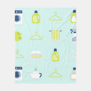 Fresh Laundry Day Pattern Fleece Blanket