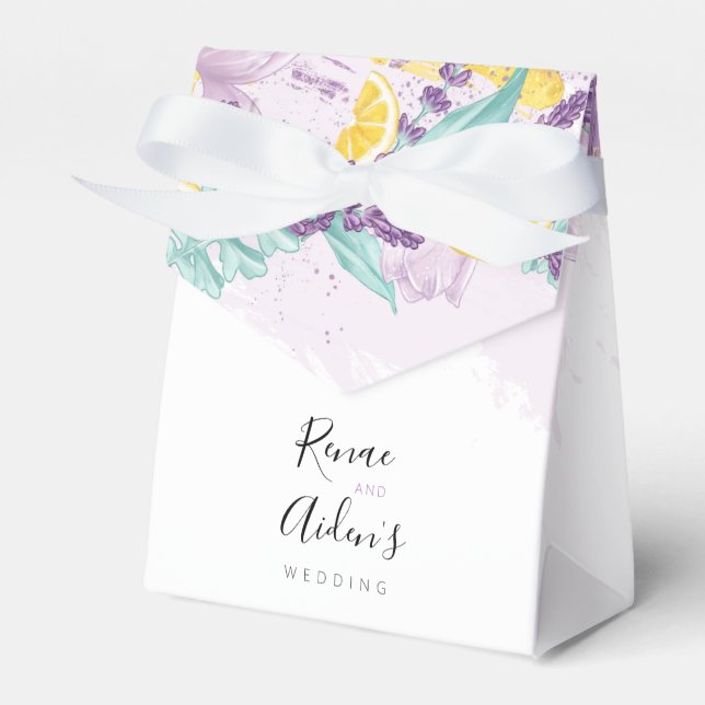 Fresh lavender and lemon favour box (Front Side)