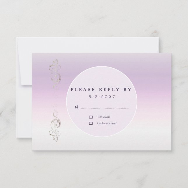 Fresh Lavender RSVP Card (Front)