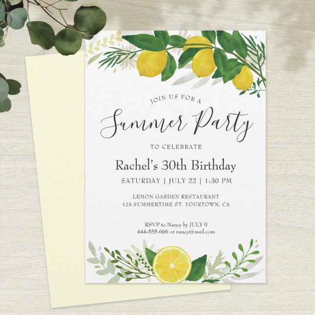 Fresh Lemon Birthday Card 02 (Creator Uploaded)