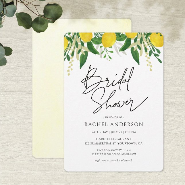 Fresh Lemon Bridal Shower Invitation (Creator Uploaded)
