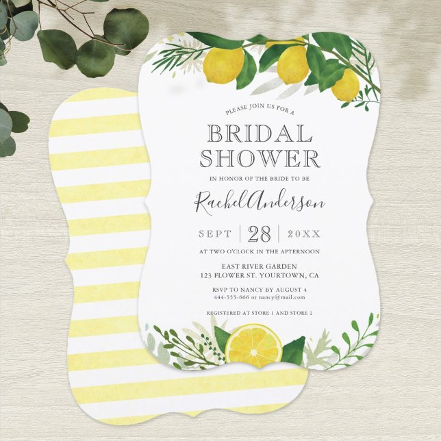 Fresh Lemon Bridal Shower Invitation Card (Creator Uploaded)