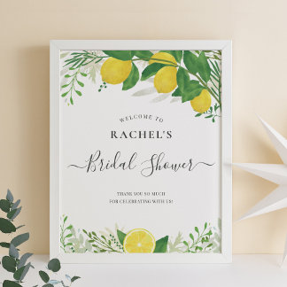 Fresh Lemon Bridal Shower Welcome Sign