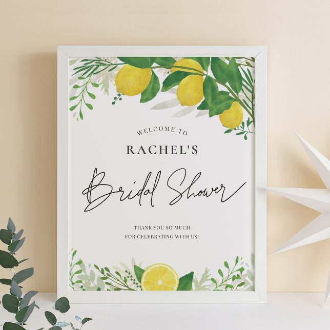 Fresh Lemon Bridal Shower Welcome Sign (Creator Uploaded)
