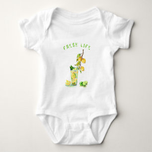 Fresh Lemon Drink Baby Bodysuit - Custom Text