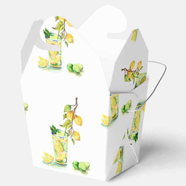 Fresh Lemon Drink Party Favour Boxes (Opened)