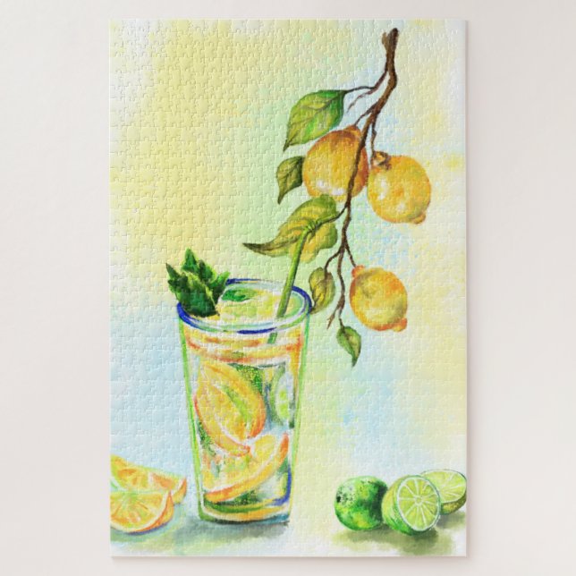 Fresh Lemon Juice Cool Drink Lemonade - Hot Summer Jigsaw Puzzle (Vertical)