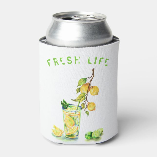 Fresh Lemon Juice Cool Drink Lemonade Summer Party Can Cooler (Can Front)