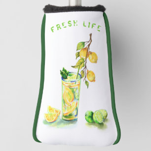 Fresh Lemon Juice Cool Drink Lemonade Summer Party Golf Head Cover