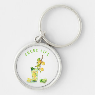 Fresh Lemon Juice Cool Drink Lemonade Summer Party Key Ring