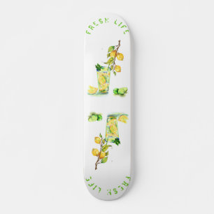 Fresh Lemon Juice Cool Drink Lemonade Summer Party Skateboard