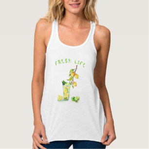 Fresh Lemon Juice Cool Drink Party Tank Top