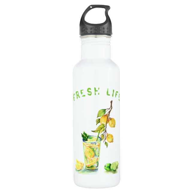 Fresh Lemon Juice Cool Drink Water Bottle (Front)